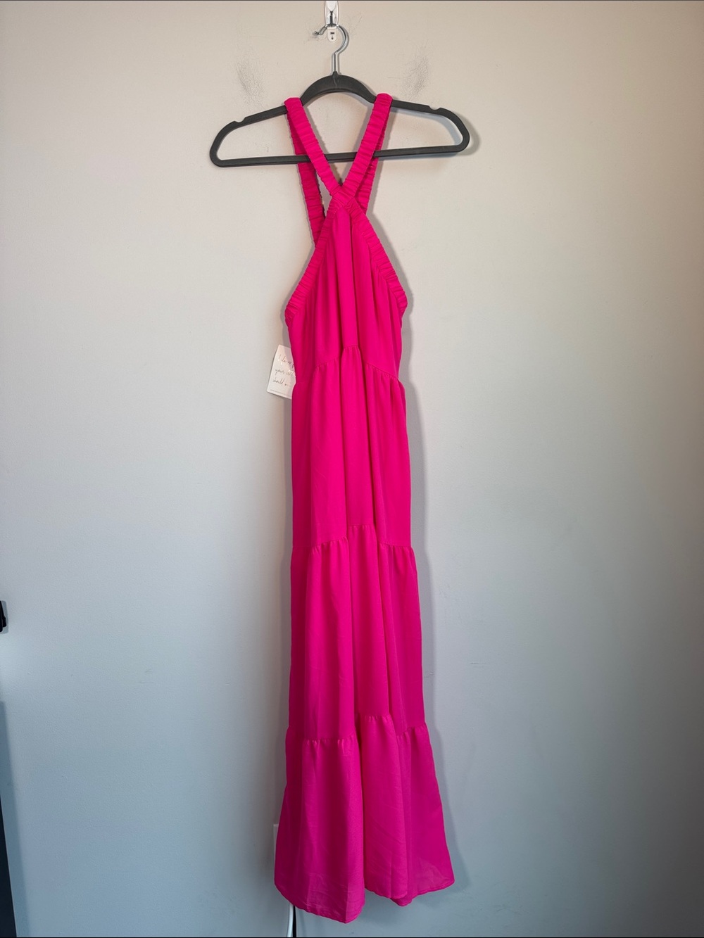 NWT Show Me Your Mumu Hallie Halter Dress in Hot Pink - M - Picture 3 of 8